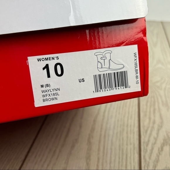 Propét Women's Waylynn Faux Fur Mid-Height Boots 10M Brown Leather $100 - Picture 12 of 12